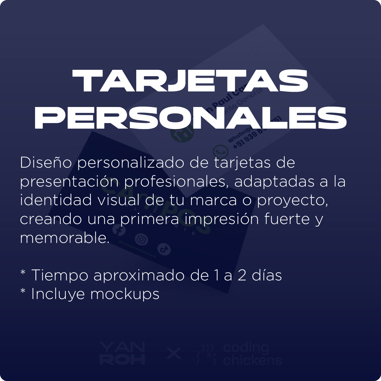Tarjetas Personales