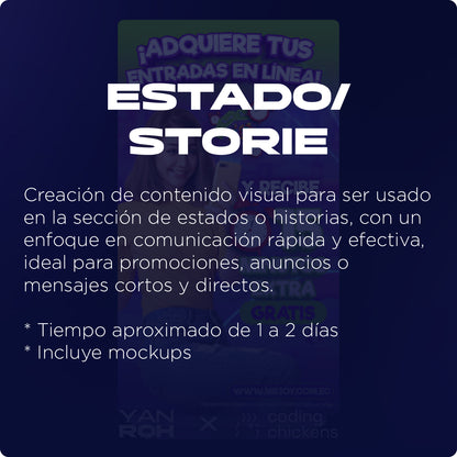 Pantalla de Estado/Storie